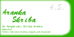 aranka skriba business card